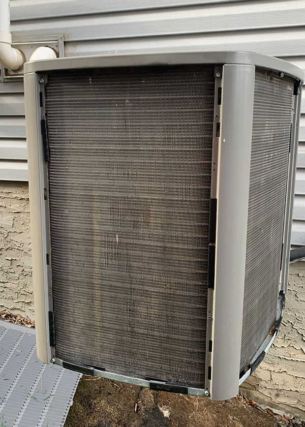 AC Condenser Before Cleaning
